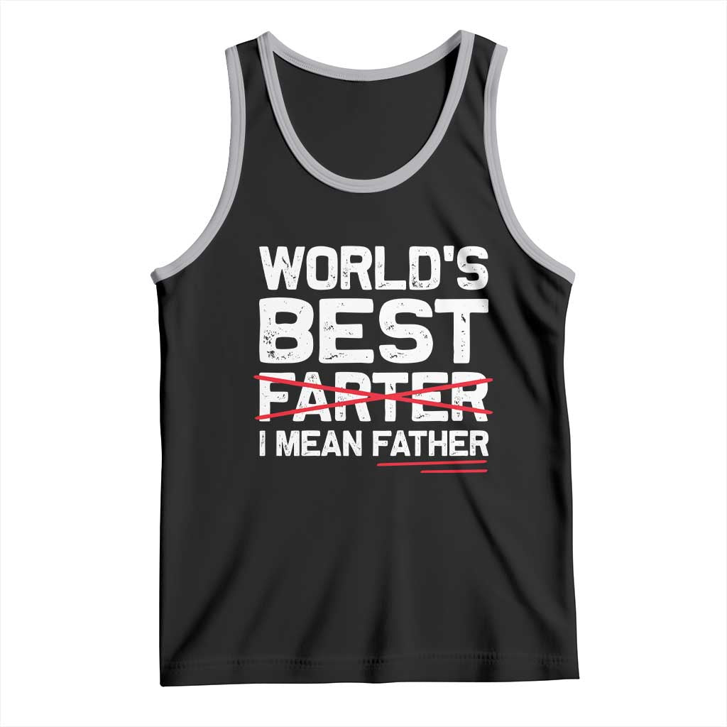 Retro World's Best Farter I Mean Father Tank Top Funny Best Dad TS10 Black Athletic Heather Print Your Wear