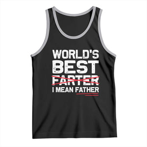 Retro World's Best Farter I Mean Father Tank Top Funny Best Dad TS10 Black Athletic Heather Print Your Wear