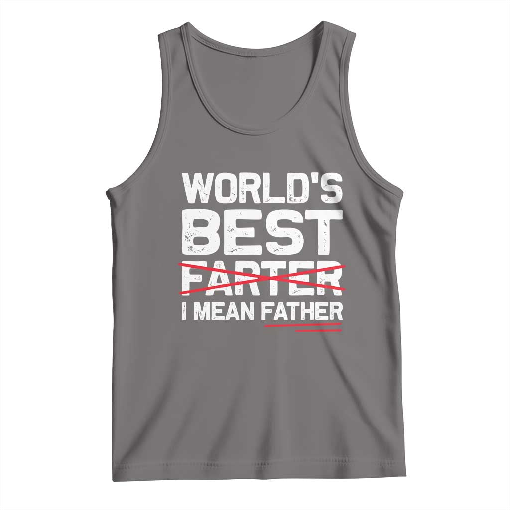 Retro World's Best Farter I Mean Father Tank Top Funny Best Dad TS10 Deep Heather Print Your Wear