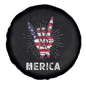 Rockin 4th Of July Spare Tire Cover Skeleton Hand American Flag Patriotic Day TS11 Print Your Wear