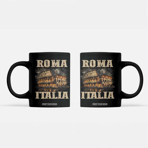 Roma Italia Colosseum Coffee Mug Vintage Italy Rome TS09 Black Print Your Wear