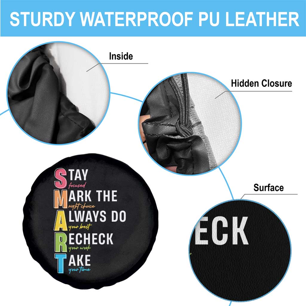SMART Stay Focused Mark The Right Choice Spare Tire Cover Test Day Teacher TS11 Print Your Wear