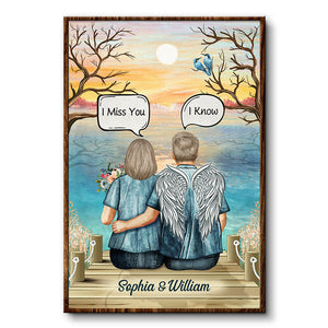 Personalized Memorial Poster Still Talk About You Widow Middle Aged Couple CTM Canvas Custom - Printyourwear