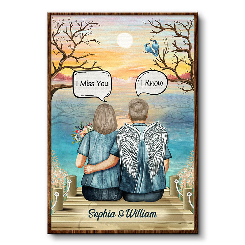 Personalized Memorial Poster Still Talk About You Widow Middle Aged Couple CTM Canvas Custom - Printyourwear
