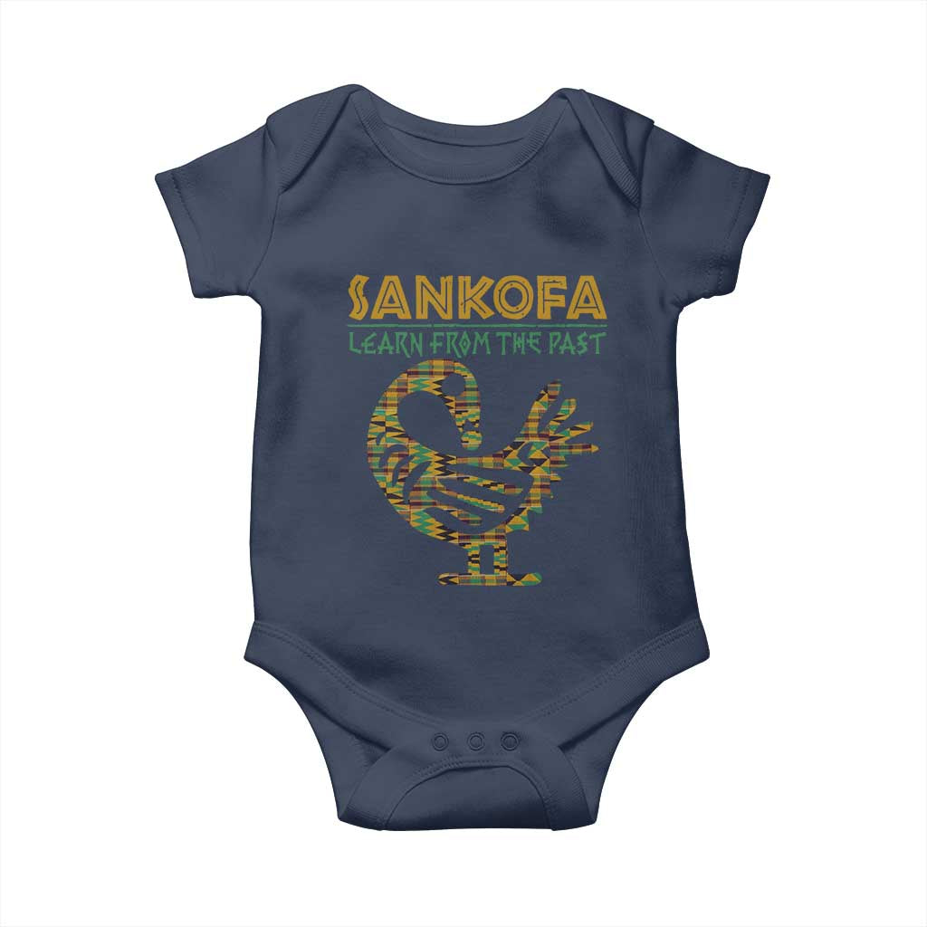 Sankofa Learn From The Past Baby Onesie African Bird Black History Akan Pattern TS11 Navy Print Your Wear