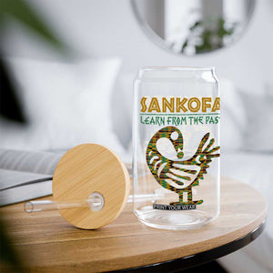 Sankofa Learn From The Past Glass Can African Bird Black History Akan Pattern TS11 Print Your Wear