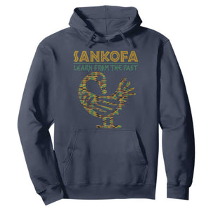 Sankofa Learn From The Past Hoodie African Bird Black History Akan Pattern TS11 Navy Print Your Wear