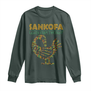 Sankofa Learn From The Past Long Sleeve Shirt African Bird Black History Akan Pattern TS11 Dark Forest Green Print Your Wear