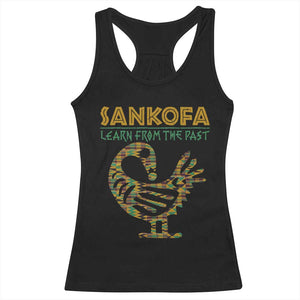 Sankofa Learn From The Past Racerback Tank Top African Bird Black History Akan Pattern TS11 Black Print Your Wear