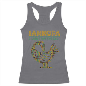 Sankofa Learn From The Past Racerback Tank Top African Bird Black History Akan Pattern TS11 Charcoal Print Your Wear