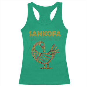Sankofa Learn From The Past Racerback Tank Top African Bird Black History Akan Pattern TS11 Irish Green Print Your Wear