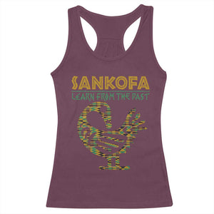 Sankofa Learn From The Past Racerback Tank Top African Bird Black History Akan Pattern TS11 Maroon Print Your Wear
