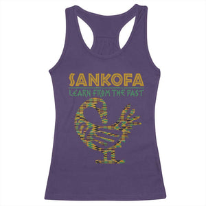 Sankofa Learn From The Past Racerback Tank Top African Bird Black History Akan Pattern TS11 Purple Print Your Wear