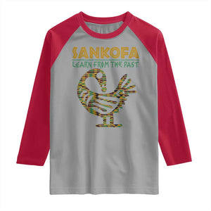 Sankofa Learn From The Past Raglan Shirt African Bird Black History Akan Pattern TS11 Sport Gray Red Print Your Wear