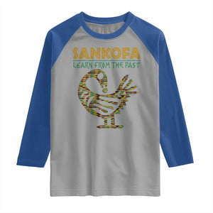 Sankofa Learn From The Past Raglan Shirt African Bird Black History Akan Pattern TS11 Sport Gray Royal Print Your Wear