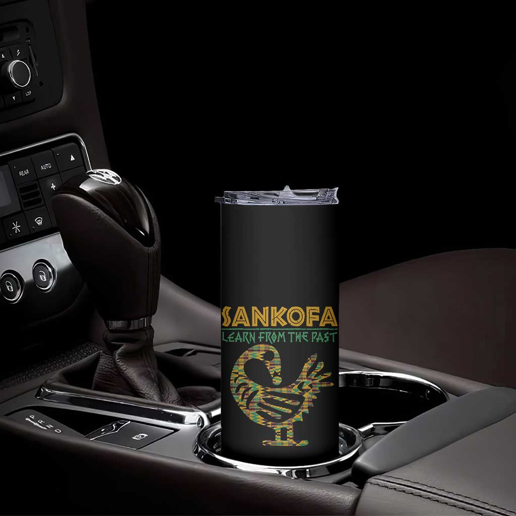 Sankofa Learn From The Past Skinny Tumbler African Bird Black History Akan Pattern TS11 Print Your Wear