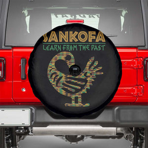 Sankofa Learn From The Past Spare Tire Cover African Bird Black History Akan Pattern TS11 Black Print Your Wear