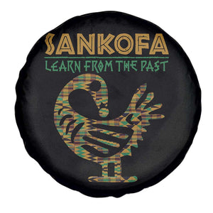 Sankofa Learn From The Past Spare Tire Cover African Bird Black History Akan Pattern TS11 Print Your Wear