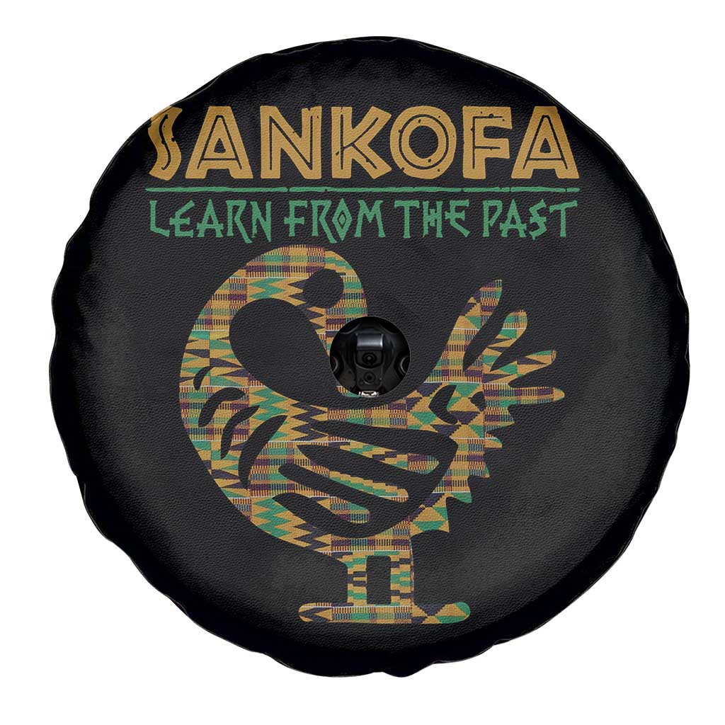 Sankofa Learn From The Past Spare Tire Cover African Bird Black History Akan Pattern TS11 Print Your Wear