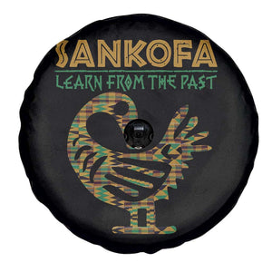 Sankofa Learn From The Past Spare Tire Cover African Bird Black History Akan Pattern TS11 Print Your Wear