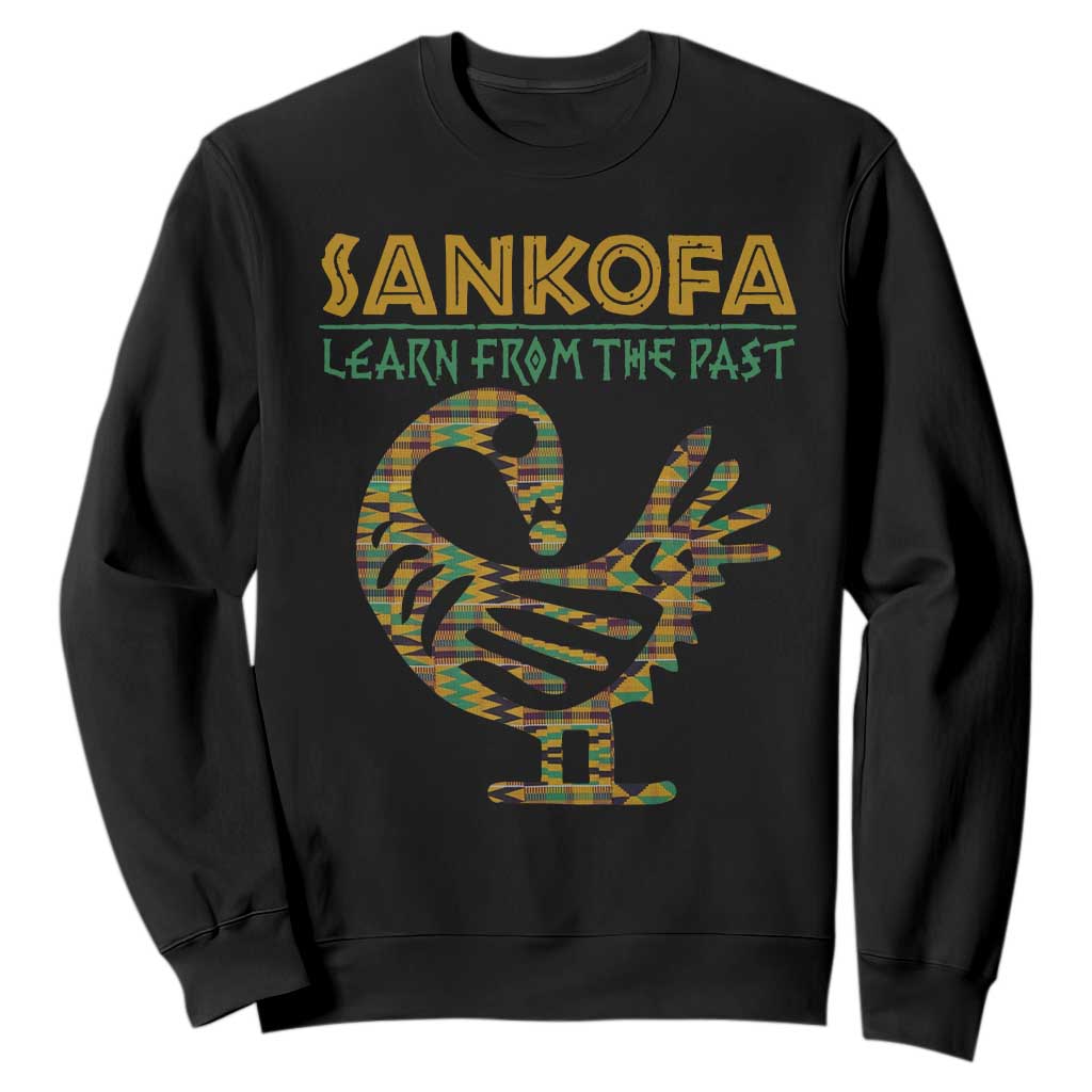 Sankofa Learn From The Past Sweatshirt African Bird Black History Akan Pattern TS11 Black Print Your Wear