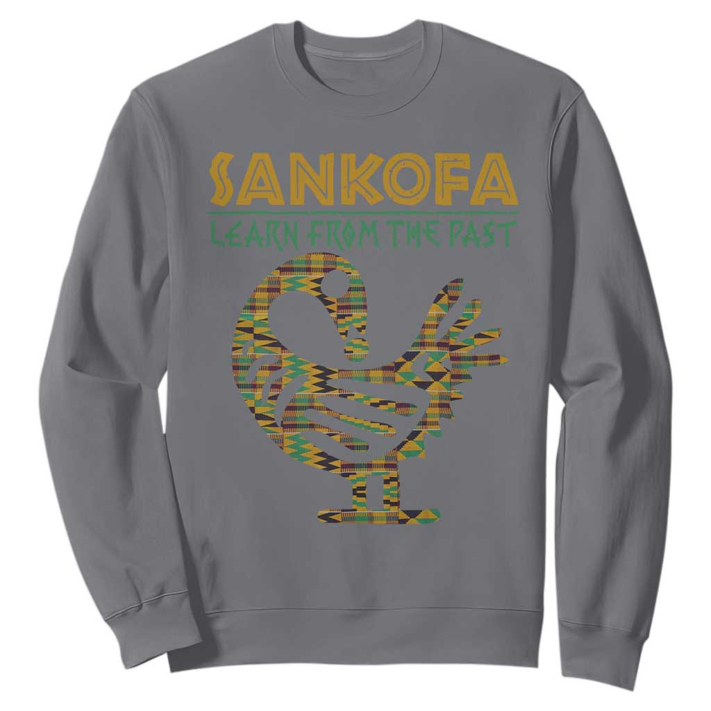 Sankofa Learn From The Past Sweatshirt African Bird Black History Akan Pattern TS11 Charcoal Print Your Wear