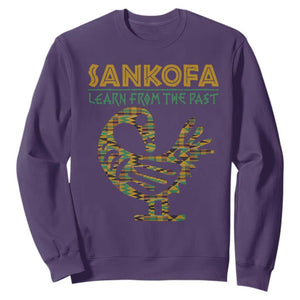 Sankofa Learn From The Past Sweatshirt African Bird Black History Akan Pattern TS11 Purple Print Your Wear