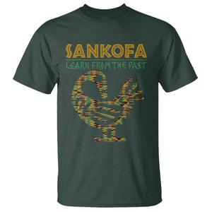 Sankofa Learn From The Past T Shirt African Bird Black History Akan Pattern TS11 Dark Forest Green Print Your Wear