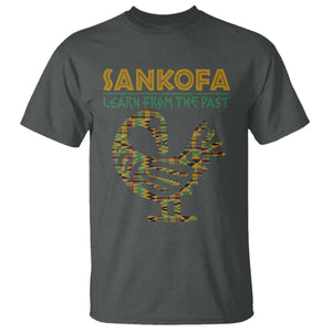 Sankofa Learn From The Past T Shirt African Bird Black History Akan Pattern TS11 Dark Heather Print Your Wear
