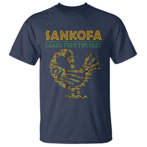Sankofa Learn From The Past T Shirt African Bird Black History Akan Pattern TS11 Navy Print Your Wear
