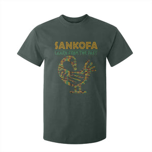 Sankofa Learn From The Past T Shirt For Kid African Bird Black History Akan Pattern TS11 Dark Forest Green Print Your Wear
