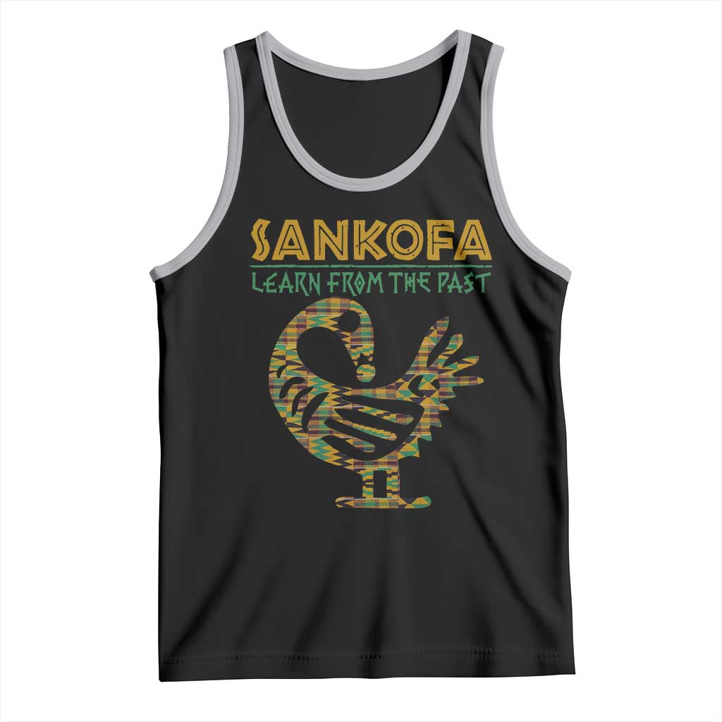 Sankofa Learn From The Past Tank Top African Bird Black History Akan Pattern TS11 Black Athletic Heather Print Your Wear