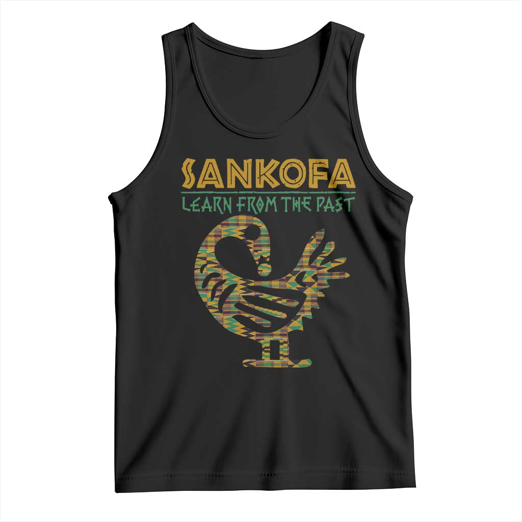 Sankofa Learn From The Past Tank Top African Bird Black History Akan Pattern TS11 Black Print Your Wear