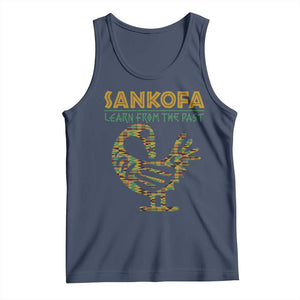 Sankofa Learn From The Past Tank Top African Bird Black History Akan Pattern TS11 Navy Print Your Wear