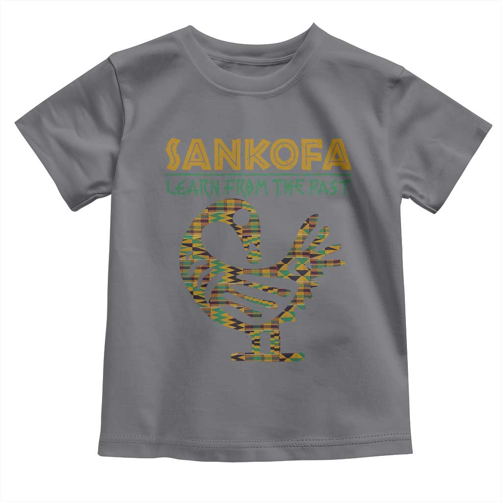 Sankofa Learn From The Past Toddler T Shirt African Bird Black History Akan Pattern TS11 Charcoal Print Your Wear