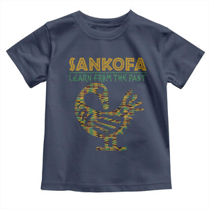 Sankofa Learn From The Past Toddler T Shirt African Bird Black History Akan Pattern TS11 Navy Print Your Wear