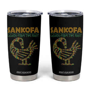 Sankofa Learn From The Past Tumbler Cup African Bird Black History Akan Pattern TS11 Black Print Your Wear
