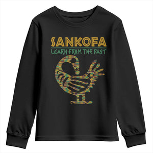 Sankofa Learn From The Past Youth Sweatshirt African Bird Black History Akan Pattern TS11 Black Print Your Wear