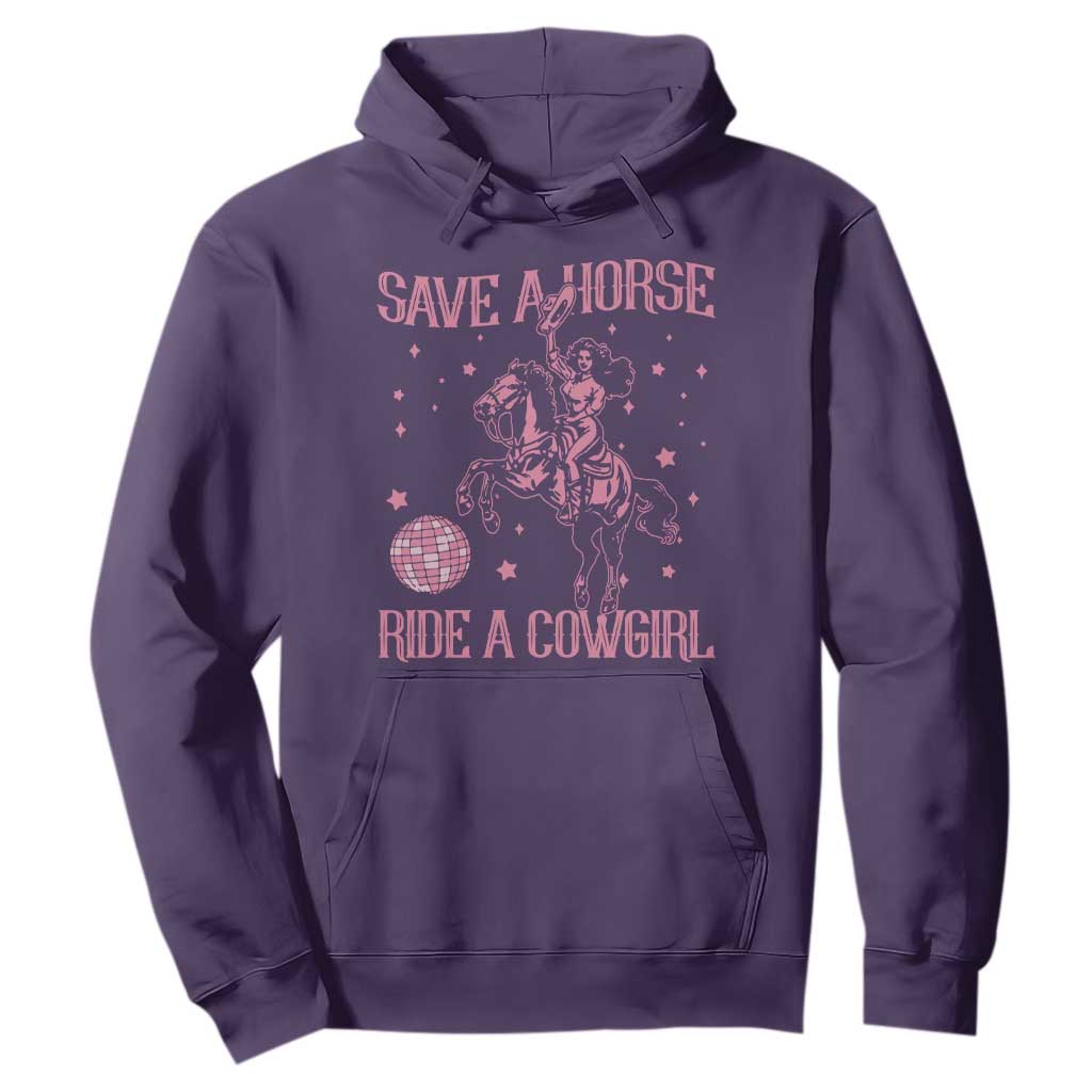 Save A Horse Ride A Cowgirl Hoodie Subtle Lesbian Cowgirl Western LGBTQ Pride Month TS10 Purple Print Your Wear