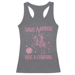 Save A Horse Ride A Cowgirl Racerback Tank Top Subtle Lesbian Cowgirl Western LGBTQ Pride Month TS10 Charcoal Print Your Wear
