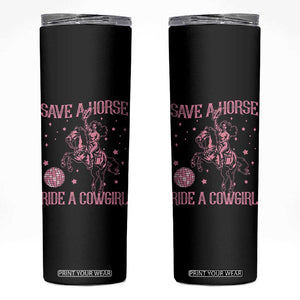 Save A Horse Ride A Cowgirl Skinny Tumbler Subtle Lesbian Cowgirl Western LGBTQ Pride Month TS10 Black Print Your Wear