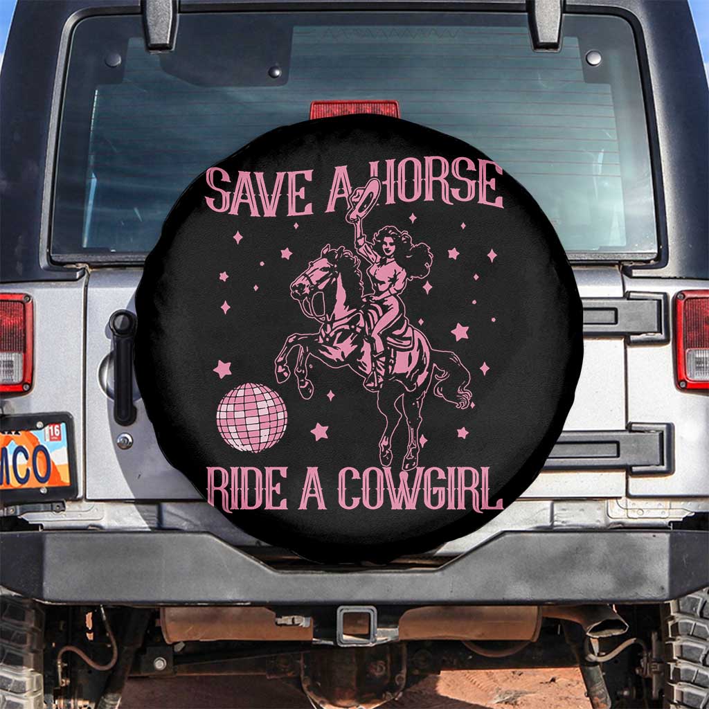 Save A Horse Ride A Cowgirl Spare Tire Cover Subtle Lesbian Cowgirl Western LGBTQ Pride Month TS10 No hole Black Print Your Wear