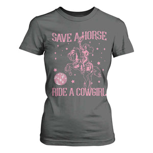 Save A Horse Ride A Cowgirl T Shirt For Women Subtle Lesbian Cowgirl Western LGBTQ Pride Month TS10 Dark Heather Print Your Wear