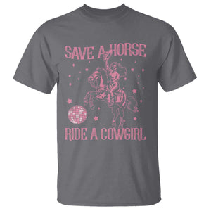 Save A Horse Ride A Cowgirl T Shirt Subtle Lesbian Cowgirl Western LGBTQ Pride Month TS10 Charcoal Print Your Wear