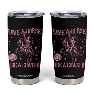 Save A Horse Ride A Cowgirl Tumbler Cup Subtle Lesbian Cowgirl Western LGBTQ Pride Month TS10 Black Print Your Wear