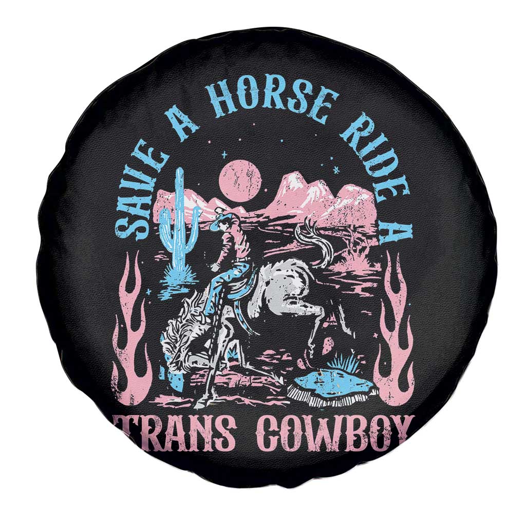 Save A Horse Ride A Trans Cowboy Spare Tire Cover Transgender Trans Pride LGBTQ TS10 Print Your Wear
