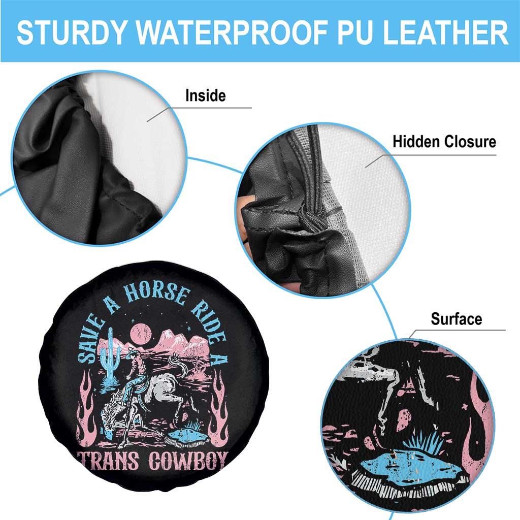 Save A Horse Ride A Trans Cowboy Spare Tire Cover Transgender Trans Pride LGBTQ TS10 Print Your Wear