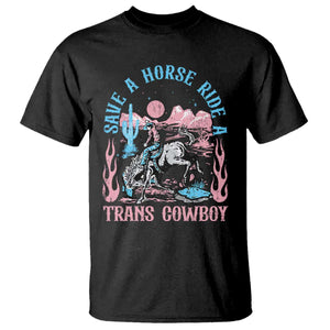 Save A Horse Ride A Trans Cowboy T Shirt Transgender Trans Pride LGBTQ TS10 Black Print Your Wear