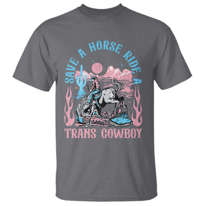 Save A Horse Ride A Trans Cowboy T Shirt Transgender Trans Pride LGBTQ TS10 Charcoal Print Your Wear