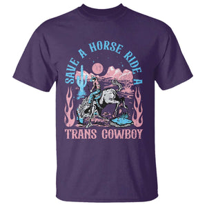 Save A Horse Ride A Trans Cowboy T Shirt Transgender Trans Pride LGBTQ TS10 Purple Print Your Wear